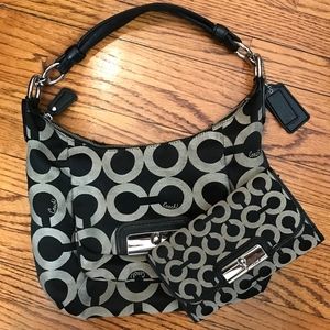 Black COACH Purse & Matching Wallet